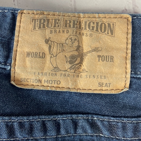 True Religion Men's Section Moto Blue Jeans. Size: 46 - Picture 9 of 12